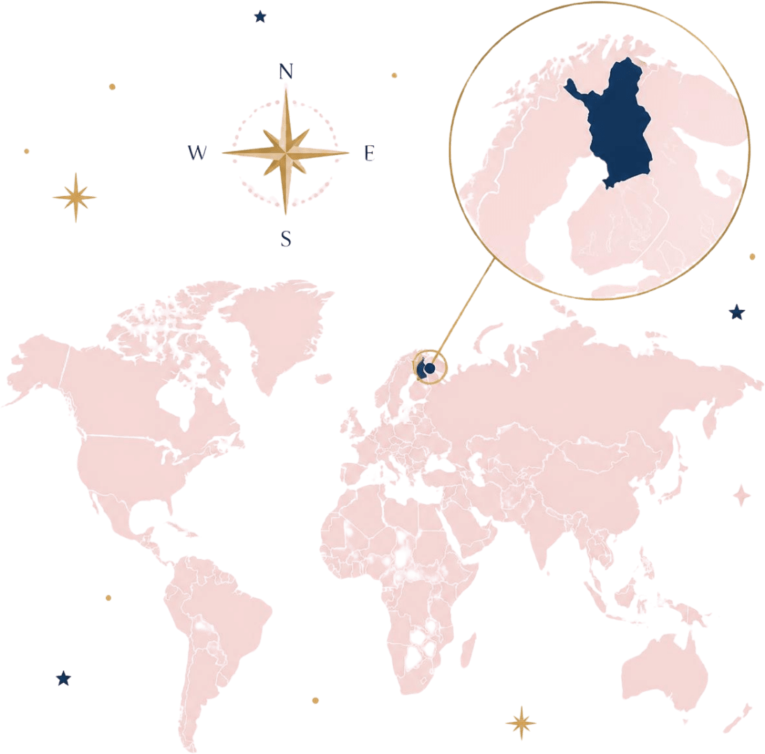 Poussière d'Etoiles Voyages sur mesure Laponie map